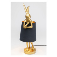 KARE Design Stolní lampa Animal Rabbit - zlatočerná, 68cm