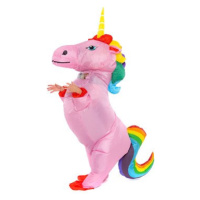 Nafukovací kostým pro děti Pink Unicorn with rainbow tail