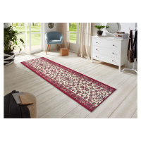 Běhoun Basic 105494 Red Creme 80x250 cm