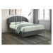 Čalouněná postel CALABRIA VELVET 160 x 200 cm šedá