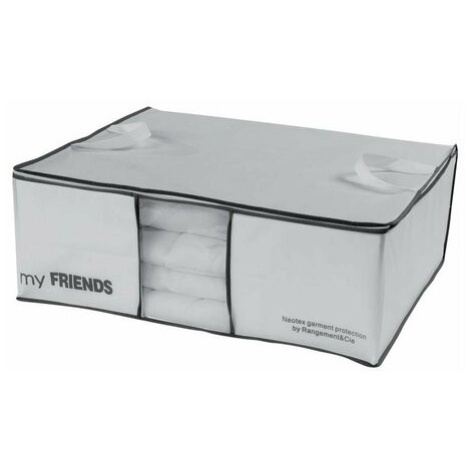 Compactor Úložný box na 2 peřiny Compactor "My Friends " 58,5 x 68,5 x 25,5 cm, bílý polypropylé
