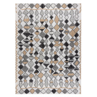Dywany Łuszczów Kusový koberec Cooper Sisal Diamonds 22217 ecru/black – na ven i na doma - 120x1