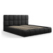 Černá čalouněná dvoulůžková postel s úložným prostorem s roštem 180x200 cm Bellis – Micadoni Hom