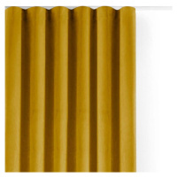 Sametový dimout závěs v hořčicové barvě 200x175 cm Velto – Filumi