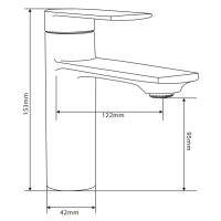 MEXEN/S Zero SET umyvadlová + vanová baterie s příslušenstvím DQ40, černá 71103DQ40-70