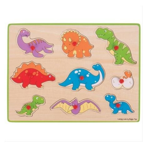 Bigjigs Toys Vkládací puzzle dinosauři