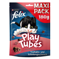 FELIX Play Tubes krůtí maso a šunka, pamlsky pro kočky 5 x 180 g