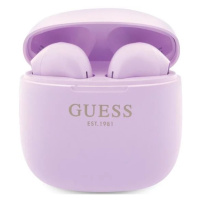 Sluchátka Guess GUTWST26PSU TWS Bluetooth Headphones + Docking Station Purple Classic EST Logo (