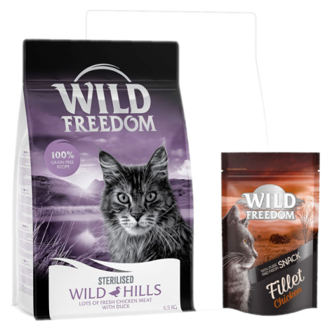 Wild Freedom 6,5 kg + Wild Freedom Filet Snacks kuřecí 100g zdarma - Adult "Wild Hills" Sterilis