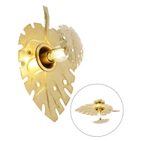 Designové nástěnné svítidlo starožitné zlaté - Carballo