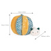 Plyšový míč s kočičkou pro rozvoj jemné motoriky miminka Hand-grip Ball Stimuli Kaloo žlutý 15 c