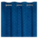 Dekorační vzorovaný velvet závěs s kroužky JULIE modrá 140x250 cm (cena za 1 kus) MyBestHome