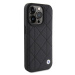 BMW hard silikonový kryt na iPhone 15 PRO MAX 6.7" black Leather Quilted