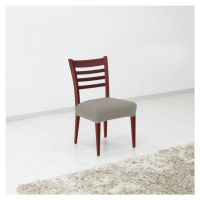 Forbyt Napínací potah na sedák židle Denia světle šedá, 45 x 45 cm, sada 2 ks