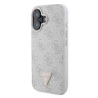 Pouzdro Guess pro iPhone 16 6.1 růžové Leather 4G Triangle Strass