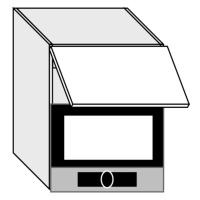 ArtExt Kuchyňská skříňka horní pro mikrovlnnou troubu SILVER | W2 MK 60 Barva korpusu: Grey