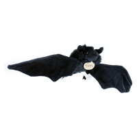 plyšový netopýr černý, 16 cm