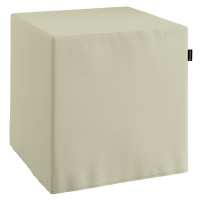 Dekoria Sedák Cube - kostka pevná 40x40x40, světle olivová, 40 x 40 x 40 cm, Loneta, 133-05