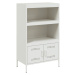 vidaXL Skříň highboard bílá 68 x 39 x 113 cm ocel