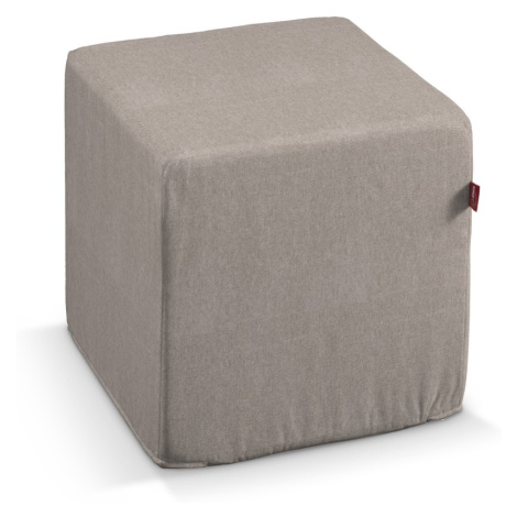 Dekoria Sedák Cube - kostka pevná 40x40x40, šedo-béžová, 40 x 40 x 40 cm, Etna, 705-09