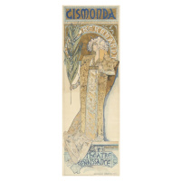 Obrazová reprodukce Gismonda, Alfons Mucha, 20 × 60 cm