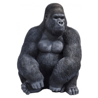 KARE Design Soška Gorila sedící Černá 76cm