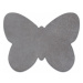 Koberec protiskluzový SHAPE 3150 Motýl Shaggy - šedý plyš