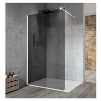 Gelco VARIO WHITE jednodílná sprchová zástěna k instalaci ke stěně, kouřové sklo, 1100 mm