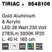 NOVA LUCE stojací lampa TIRIAC zlatý hliník a akryl LED 28W 230V 3000K IP20 9548106