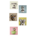 Wallity Sada obrazů ANIMALS 15 x 15 cm 5 kusů