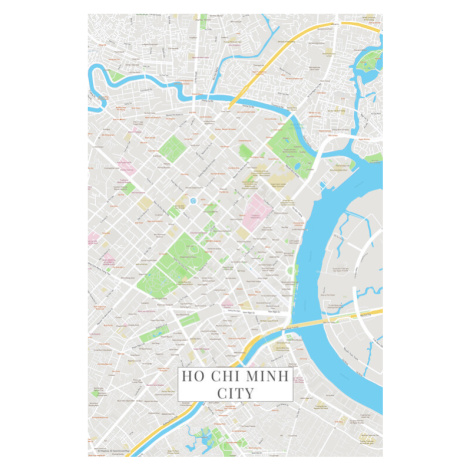 Mapa Ho Chi Minh City color, 26.7x40 cm
