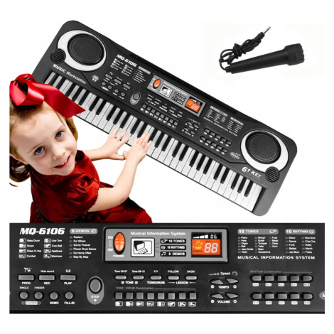 Keyboard Varhany Piano Pro Učení 61 Kláves S Mikrofonem Pro Děti