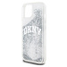 Zadní kryt DKNY Liquid Glitter Arch Logo pro Apple iPhone 14, transparentní