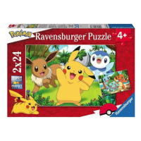 Puzzle Pokémon Ravensburger - Pikachu a přátelé 2x24 dílků