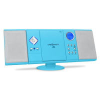 OneConcept V-12 stereo systém, MP3 CD, USB, SD, AUX, modrý