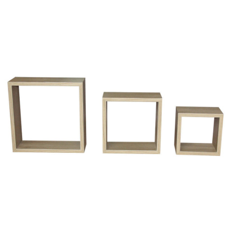 Carryhome SADA NÁSTĚNNÝCH REGÁLŮ, Sonoma dub