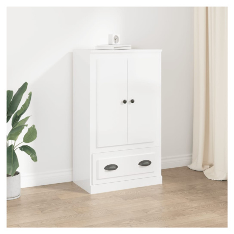 vidaXL Skříň highboard lesklá bílá 60 x 35,5 x 103,5 kompozitní dřevo