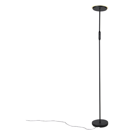Moderní stojací lampa černá včetně LED a stmívače - Bumu QAZQA