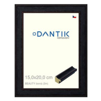 DANTIK rámeček 15 × 20, BEAUTY černý sklo čiré