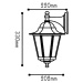 ACA Lighting Garden lantern venkovní nástěnné svítidlo HI6022V