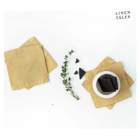 Žluté látkové podtácky v sadě 4 ks – Linen Tales