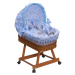 Proutěný košík na miminko s boudičkou Scarlett Kulíšek - modrá