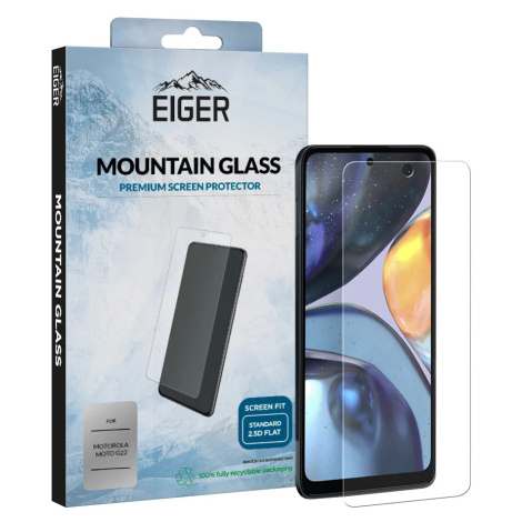 Ochranné sklo Eiger Mountain Glass Screen Protector 2.5D for Motorola Moto G22 in Clear Eiger Glass