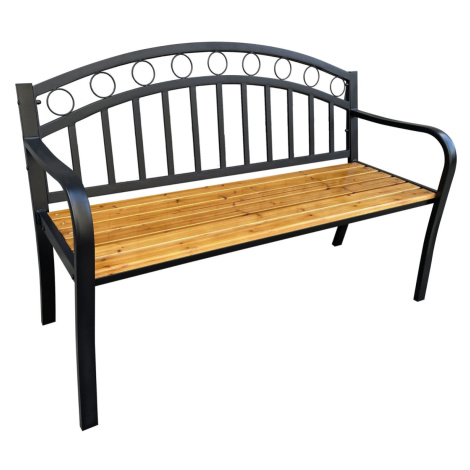 Ak furniture Zahradní lavička ARUM černá/jedlové dřevo