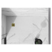 MEXEN/S Stone+ obdélníková sprchová vanička 100 x 90, bílá, mřížka zlatá 44109010-G
