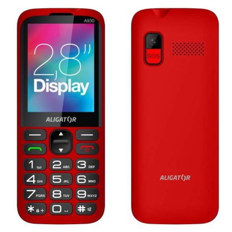 Aligator A930 GPS 4G Senior červený + nabíjecí stojánek