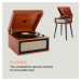 Auna Sarah Ann, gramofon, bluetooth, USB, 33, 45 a 78 ot./min., hnědý