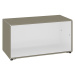 mauser Samostatný box, na patkách, šířka 770 mm, béžovošedá / čistá bílá