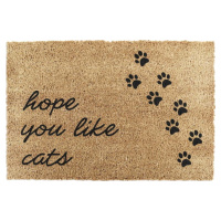 Rohožka z kokosového vlákna 60x90 cm Hope You Like Cats – Artsy Doormats