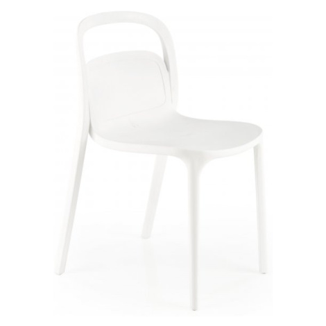 Stohovatelná jídelní židle K490 Bílá,Stohovatelná jídelní židle K490 Bílá Halmar